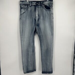 Ecko Unltd Jeans Men's Size 36x32 Athletic Fit Blue Denim Faded Wash Hip Hop Y2K